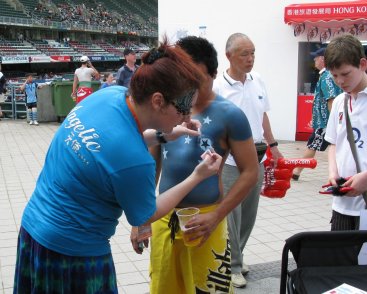 Quick shirts painted at HK Rugby 7s